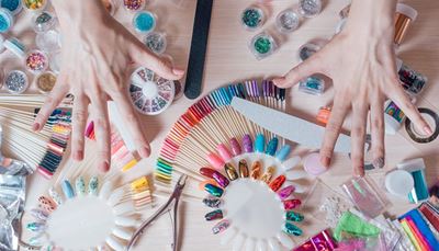 wrist, plasticbag, rhinestones, hands, nailnipper, nailfile, manicure, palette, glitter, finger, pinky, nails