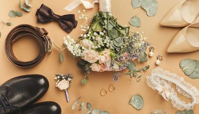 csokor, gomblyukbanviseltvirág, csipke, csokornyakkendő, orr, cipő, gyűrű, ünnep, harisnyakötő, öv, fülbevaló, esküvő