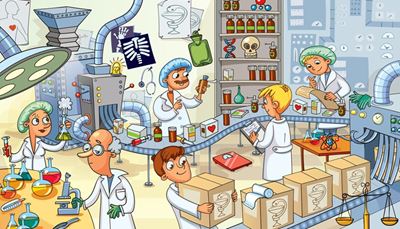 spuit, laboratorium, higieiakom, röntgenstraling, geneesmiddel, atoom, geneeskunde, weegschaal, geleerde, schedel, kruik