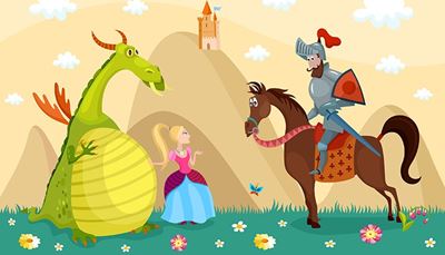 prado, dragão, capacete, cavaleiro, princesa, borboleta, barriga, escudo, montanha, crina, castelo, rédea, cavalo, cauda