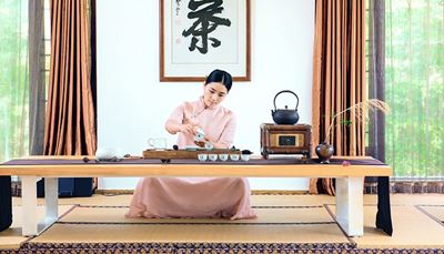 chá, chaleira, caligrafia, ideograma, cerimônia, ikebana, cortina, tatame, vestido, vaso