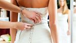 bride, embroidery, measuretape, elbow, reflection, watch, fitting, mirror, ring, arm, waist, back