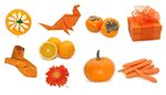 orange, appelsin, gulerodder, kakifrugt, gerbera, graeskar, slojfe, origami, gave, stilk, slips