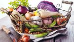 onion, shallots, parsnip, vegetables, knife, redcabbage, potato, carrot, garlic, pod