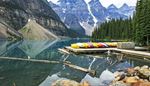 kayak, ponte-cais, pedra, natureza, toro, floresta, abeto, reflexao, lago, neve, caixa, montanha