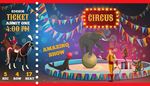 circus, stuntrijden, dierentrainer, jongleren, vlaggetjes, pelsrob, paard, olifant, arena, zweep, vliegticket, bal
