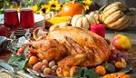pumpkin, grape, thanksgiving, fig, candle, drink, knife, sunflower, turkey, pear, tray, corn