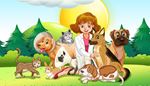 konijn, kat, dierenarts, duitseherder, huisdier, snuit, heuvel, grasland, staart, spar, kap, bos, hond, zon