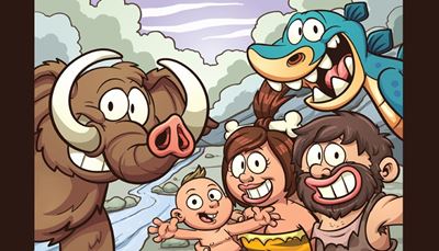 nostril, dinosaur, caveman, trunk, mammoth, family, selfie, tusk, teeth, tongue, bone