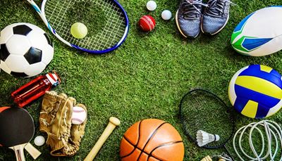 sport, volleyball, fjærball, bordtennis, badminton, balltre, racket, ball, gress, joggesko, tennis