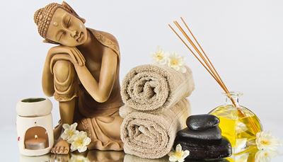 difuzor, buddha, bindi, aromaterapie, mâinile, floare, reflexie, prosop, spa, față