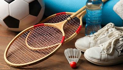 badmintontopu, sporayakkabi, paspas, beşgen, raket, spor, su, top, bağcik