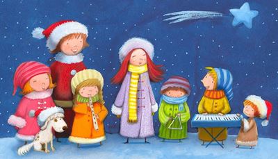 sintesajzer, snijeg, božićnakapa, kožnepjege, kaput-ogrtač, večer, trokut, flauta, pas, šal, zvijezda