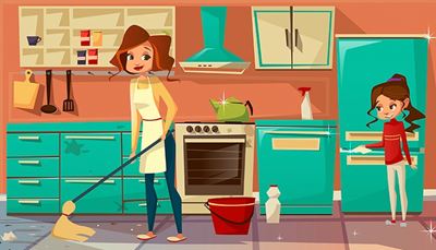 umazanija, kuhinjskanapa, kuhinja, lopatica, pršila, zajemalka, peč, madež, hladilnik, čiščenje, detergent