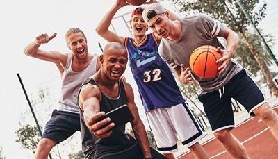 palec, kapa, košarka, dva, število, igrišče, moštvo, tri, selfie