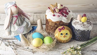 zajíc, vejce, srdce, glazura, sušenka, květiny, kuřátko, kočičky, dortík, hnízdo