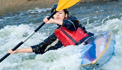 river, kayaking, paddle, splash, vest, extreme, zipper, helmet, girl