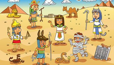 mumija, puščava, hieroglifi, velblod, piramida, sfinga, škorpijon, kuščar, natikači, faraon, grba, pesek, kača