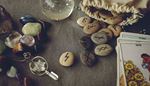 ball, crystal, runes, seven, cartomancy, star, tarot, pouch, amulet, gem