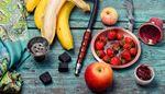 hookah, mouthpiece, strawberries, tobacco, silk, bowl, pattern, banana, apple, coal, peel