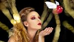 apple, hairdressing, eyeshadow, lipstick, wing, butterfly, makeup, lips, airkiss