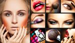 eyeshadow, foundation, dispenser, eyebrows, eyelashes, lipstick, cosmetics, mascara, mouth, pupil, brush, gloss, blush, facepowder