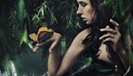 pond, makeup, nymph, ring, foliage, butterfly, wing, wrist, willow, arm