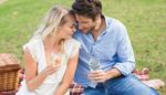 whitewine, wineglass, picnic, couple, tenderness, blanket, lace, basket, date