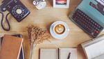 books, cappuccino, phone, button, cable, table, herbarium, frame, page, alarm