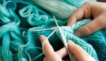 turquoise, knittingneedles, knitting, finger, hands, stitch, nail, yarn