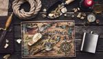 scoop, compassrose, compass, flask, magnifier, candle, map, nugget, dagger, flame, gold, rope