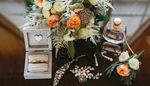 wedding, boutonniere, earrings, necklace, bouquet, peineta, heart, perfume, ring, pearl