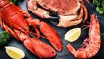 quarter, crustaceans, carapace, lemon, parsley, lobster, shrimp, red, crab, claw