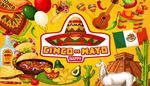 quesadilla, sombrero, tortilla, mayanpyramid, maracas, pinata, salsa, llama, nachos, poncho, cactus, burrito, mexico
