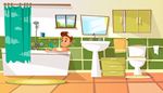 showerhead, toiletbowl, toiletpaper, bathroom, curtain, faucet, foam, sponge, mirror