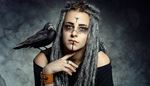 raven, background, dreadlocks, makeup, piercing, ring, gothicism, bracelet