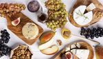 walnuts, honey, grapes, bluecheese, mold, brie, jam, pear, fig