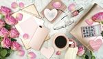 heart, valentinesday, nailpolish, nail, numbers, glasses, marble, petals, notebook, roses, paper, sleeve