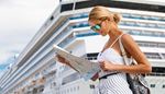 balcony, cruiseship, tourist, sunglasses, stripes, girl, travel, strap, map