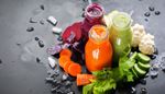 cucumber, cauliflower, vegetables, smoothies, carrot, beetroot, water, celery, straw, ice