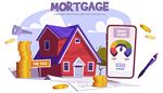 realestate, signature, house, arrow, pen, coins, roof, key
