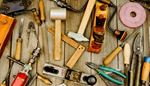 file, chisel, compass, mallet, brace, setsquare, drill, shears, pliers, tools, hammer, plane