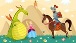 reins, mountain, butterfly, helmet, meadow, castle, knight, princess, horse, shield, mane, dragon, tail, belly
