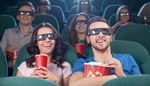 softdrink, spectators, interest, stubble, mouth, cinema, polo, popcorn, straw, seat
