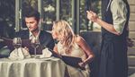 waiter, restaurant, shoulder, menu, wine, order, tablecloth, apron, napkin, glass