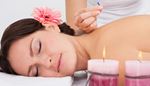 acupuncture, eyebrows, nose, candlewick, lips, gerbera, candle, flame, neck, towel, back