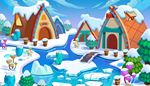 snow, icefloe, bridge, house, fence, iceage, entrance, plant, river, crack