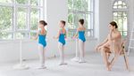 back, teacher, balletbarre, pointeshoes, ballet, position, topknot, posture, pose, window, chair, tights, girl